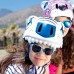 фото шлема Crazy Safety White Tiger 2017 на голове у девочки спереди