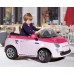 Фото электромобиля Peg-Perego Peg-Perego Fiat 500 Pink с пассажиром