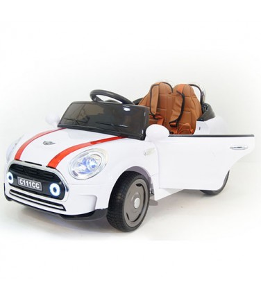 Детский электромобиль RiverToys Mini Cooper C111CC White | Купить, цена, отзывы
