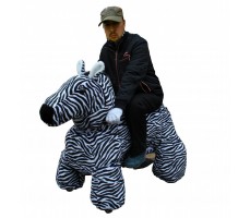 Фото зоомобиля Joy Automatic Зебра с монетоприемником с пассажиром