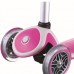 фото самоката Globber Primo Plus Lights Color Pink вид на передние колеса